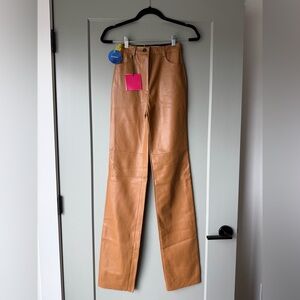 CULTNAKED Tan Leather Pants